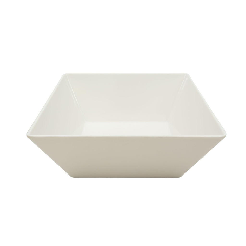 Vague White Melamine Square Bowl 24 cm x 24 cm x 10 cm