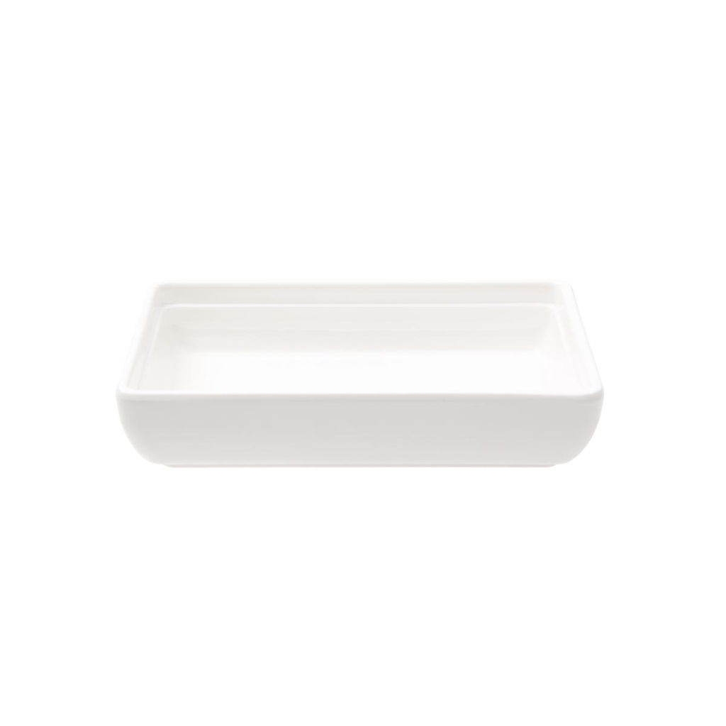 Vague White Melamine Rect. Bowl 16 x 10 x 3.4 cm