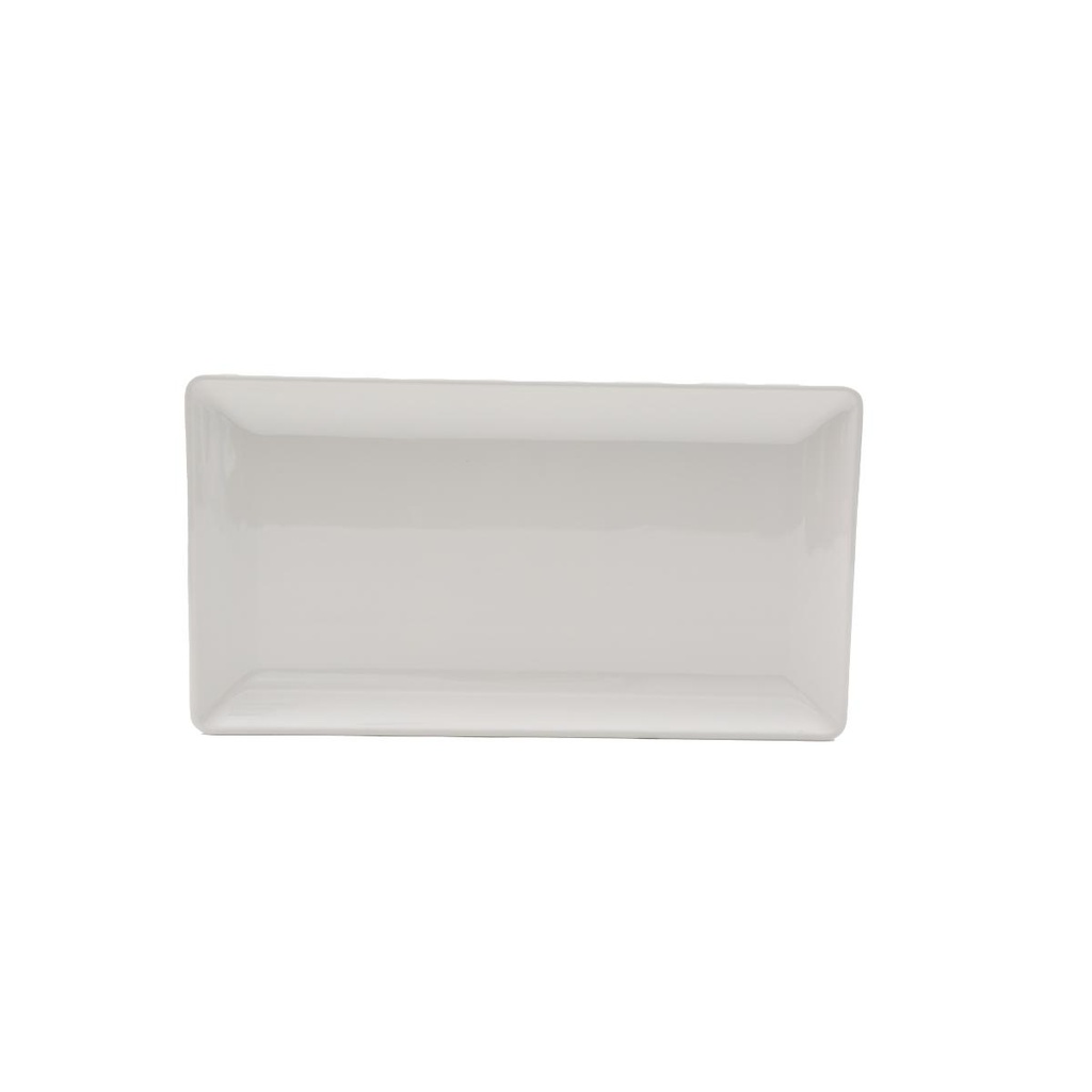 Vague White Melamine Rect. Platter 33.7 x 18.5 x 2.5 cm