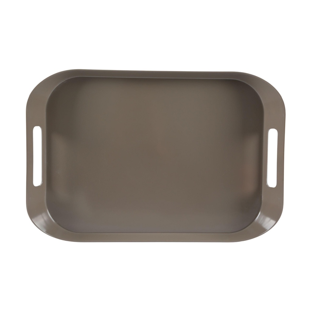 Vague Melamine Square Tray with Handle 53 x 37 cm Hazelnut