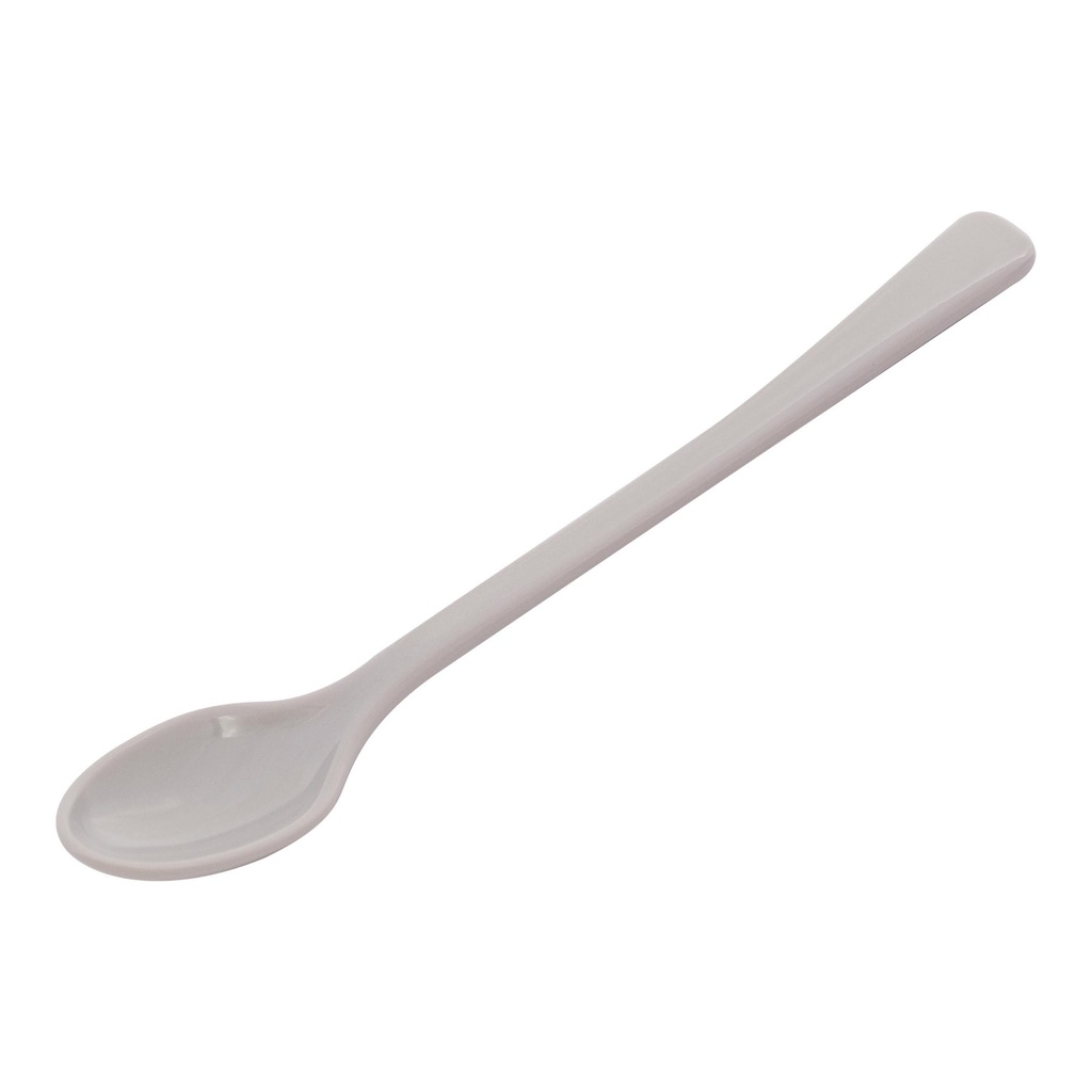 Vague Melamine 12 Pieces Long Spoon Set 19 x 2.8 cm Pearl Grey