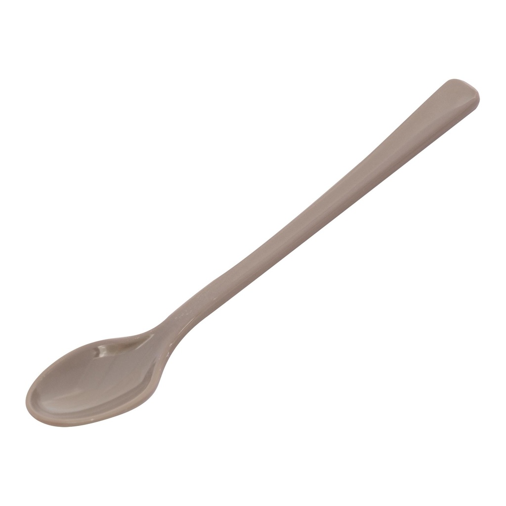 Vague Melamine 12 Pieces Long Spoon Set 19 x 2.8 cm Hazelnut