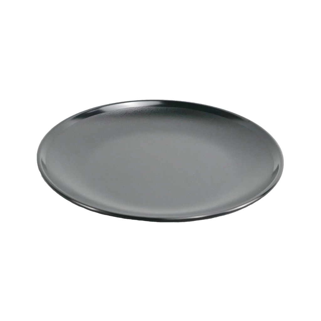 Vague Black Melamine Round Soup Plate 11"
