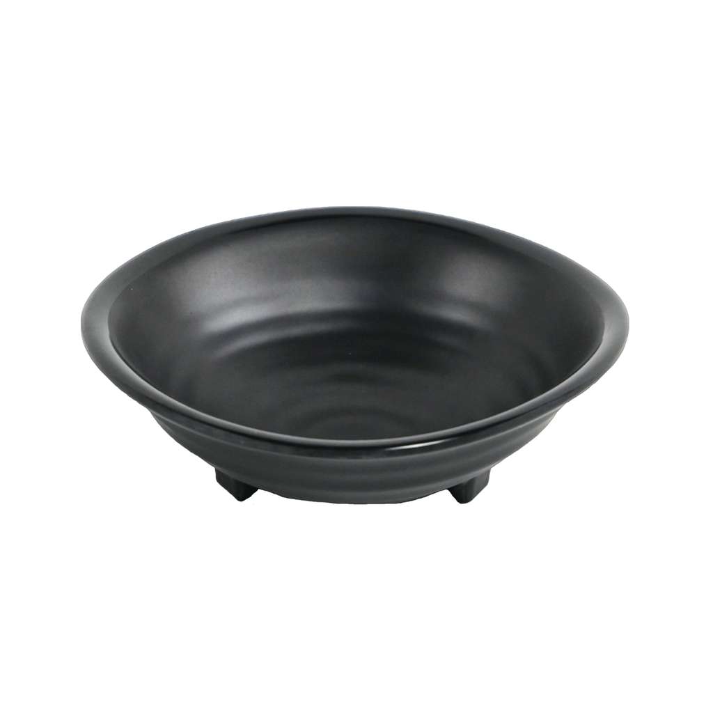 Vague Black Melamine Round Bowl 5.5"