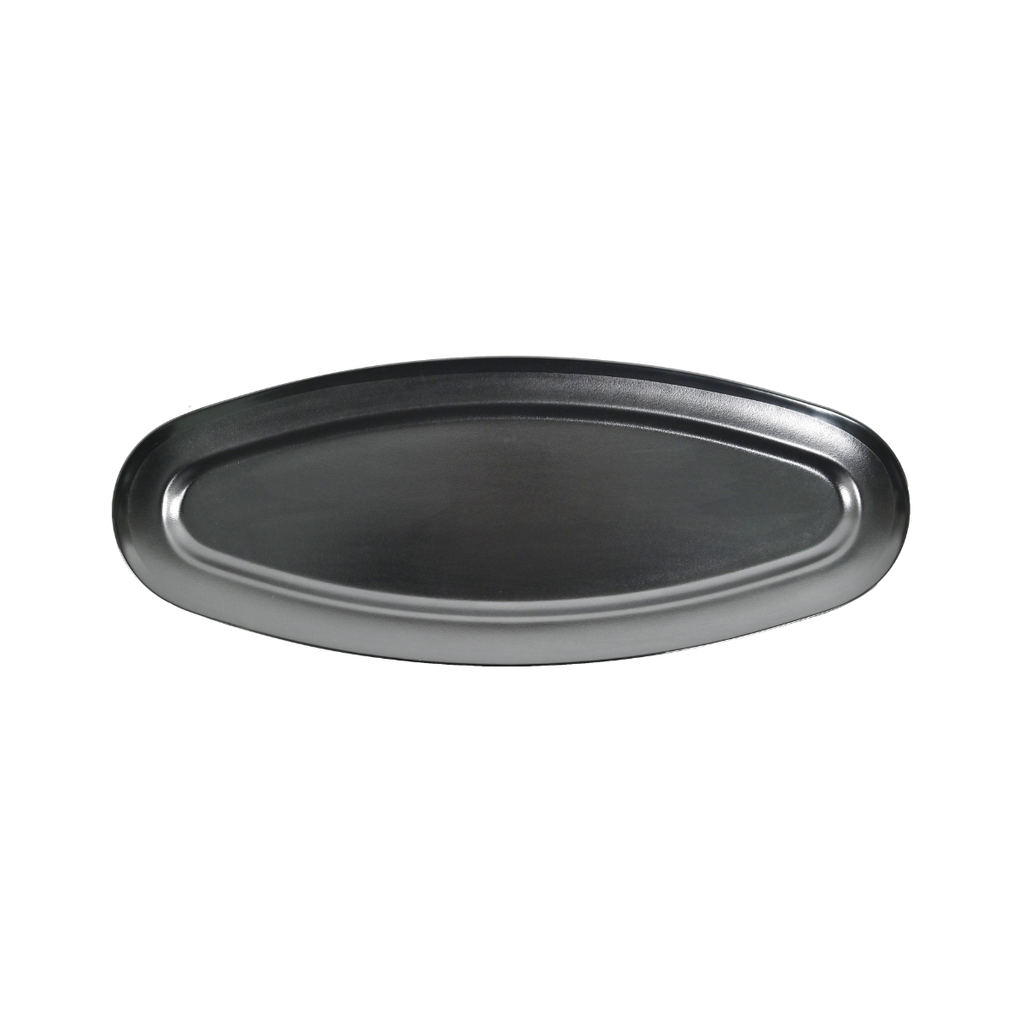 Vague Black Melamine Fish Plate 55cm
