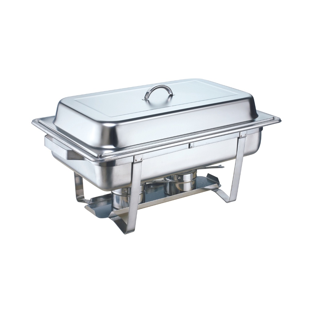 Vague Stainless Steel 1/1 Oblong Roll Chafing Dish 9 Liter with Fuel Holder