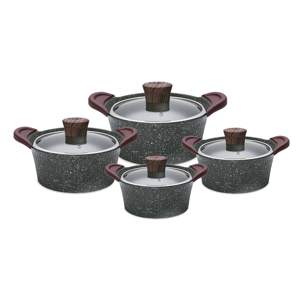 Vague Die Cast Aluminium Cookware 16 Pieces Set