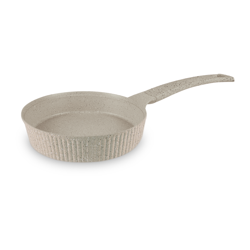 Vague Die Cast Aluminium Beige Fry Pan 28 cm
