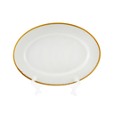 Porceletta Ivory Mocha Porcelain Oval Plate 30 cm / 12"