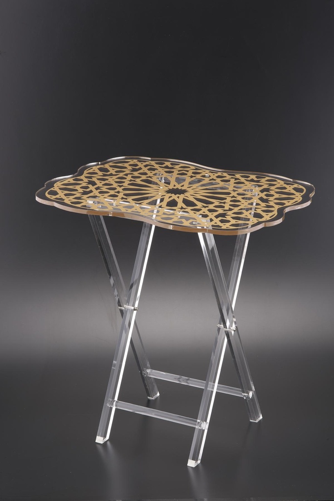 Vague 4 Pcs Table Set W Stand Rectangular W Gold Printing 50 cm x 40 cm