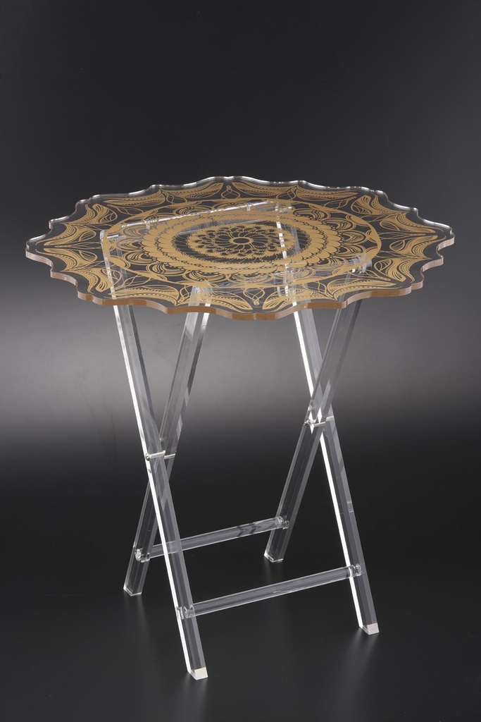 Vague 4 Pcs Table Set W Stand Oct. Star W Gold Printing 50 cm x 50 cm
