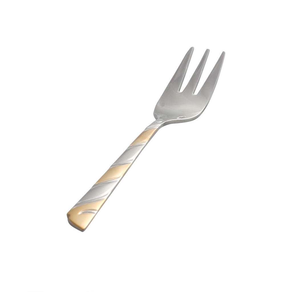 Vague Stainless Steel Cake Fork Golden 6 Pieces