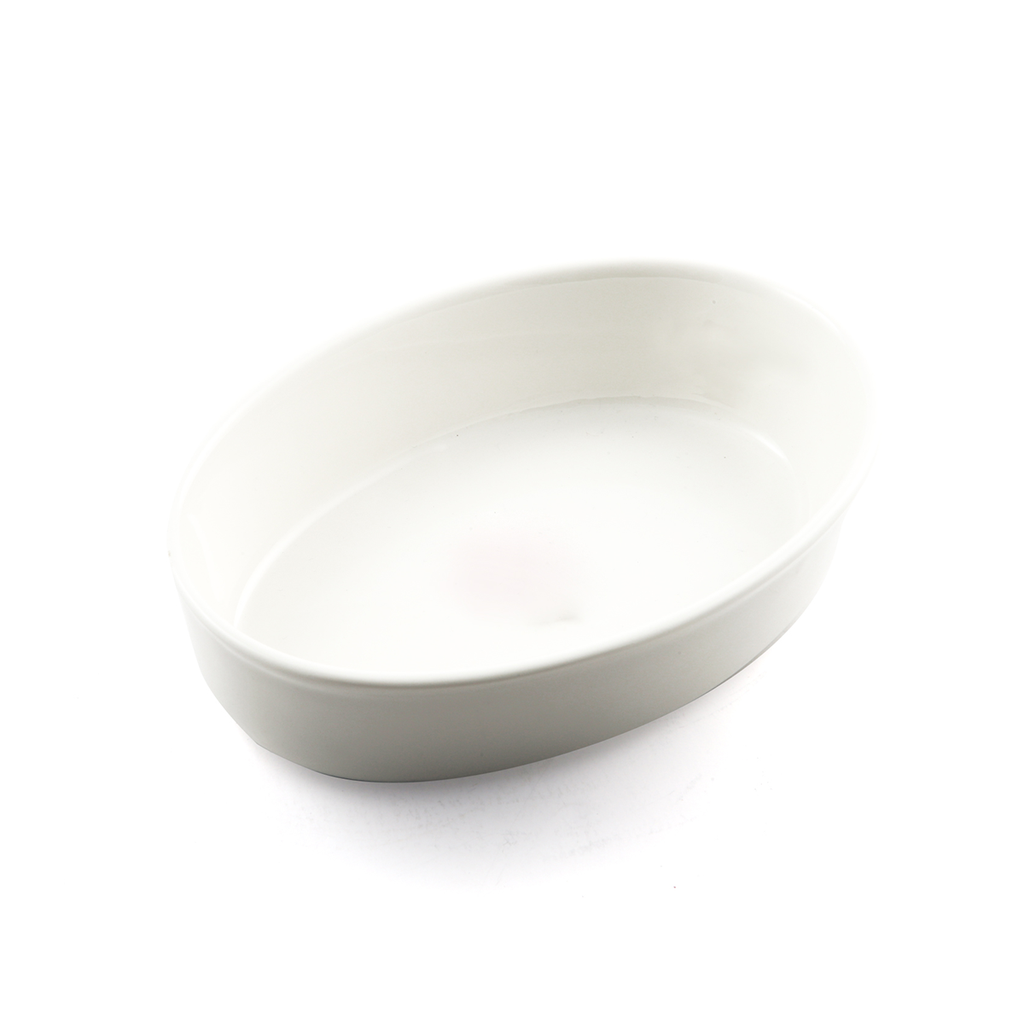 Porceletta Ivory Porcelain Oval Deep Plate 27.5 cm / 11"