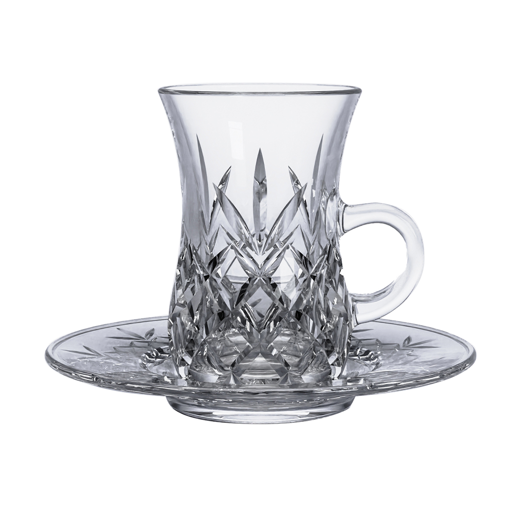 Vague 12 Piece Tea Cups & Saucers Set Frost