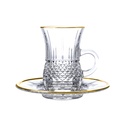 Vague Birmingham 12 Piece Tea Cups & Saucers Set with Gold rim