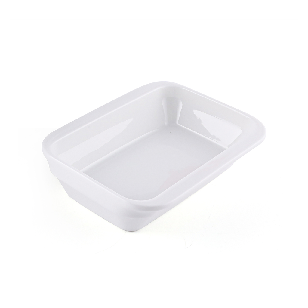 Porceletta Ivory Porcelain Rectangular Dish 14 cm