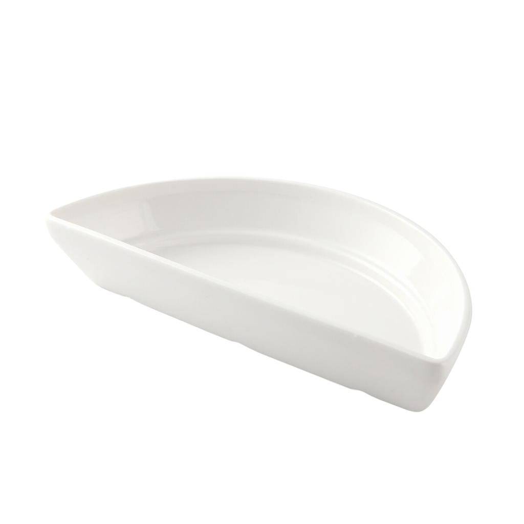 Porceletta Ivory Porcelain Moon Plate 20.5x10x3.3.5 cm