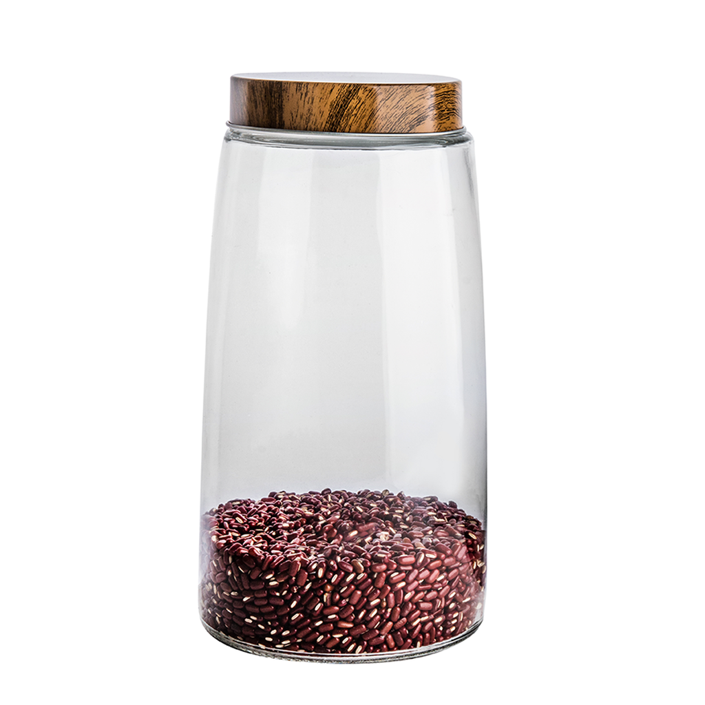 Vague Glass Glass Jar with Lid 2 Liter