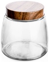 Vague Glass Glass Jar with Lid 550 ml