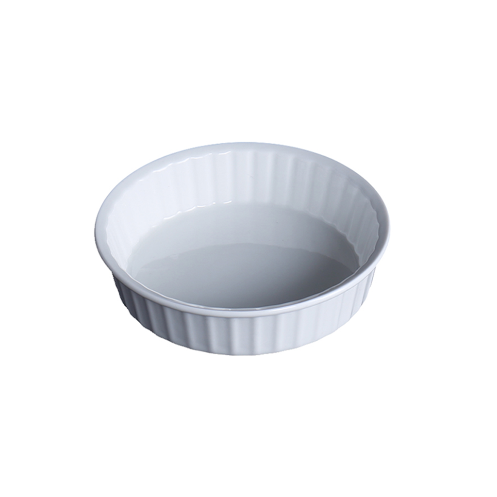 Porceletta Ivory Porcelain Baking Round Dish