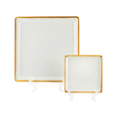 Porceletta Ivory Mocha Porcelain Square Plate 30 cm / 12"