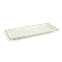 Porceletta Ivory Mocha Porcelain Rectangular Plate 29 cm / 12"