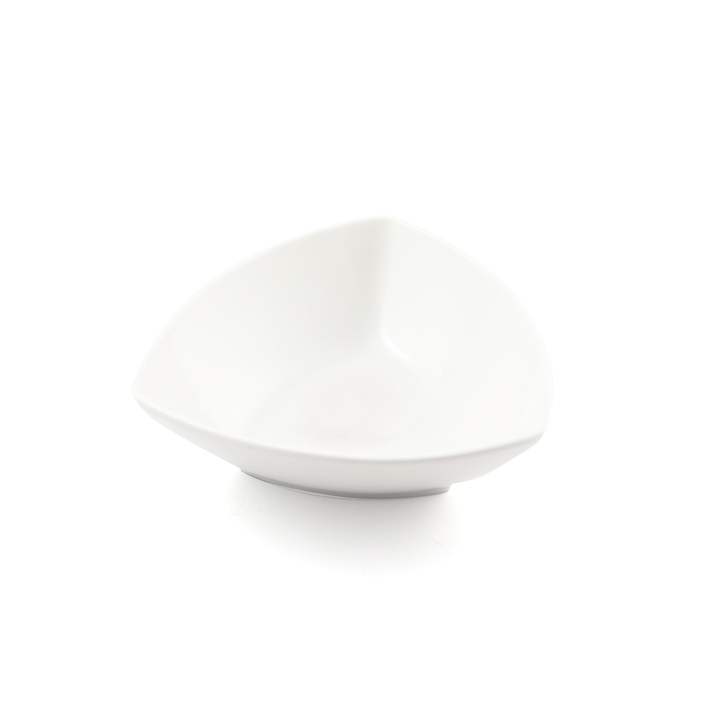 Porceletta Ivory Porcelain Triangle Dessert Bowl 14.7 cm