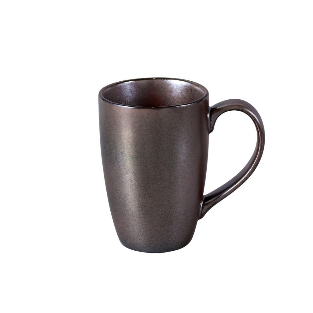 Porceletta Rustic Black Reactive Glaze Porcelain Coffee Mug
