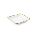Porceletta Ivory Mocha Porcelain Square Plate 5"