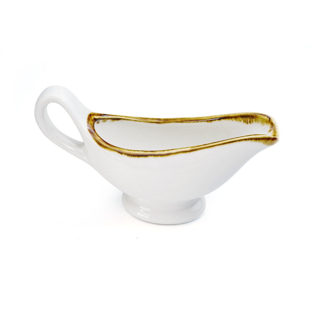 Porceletta Ivory Mocha Porcelain Sauce Boat 15 cm / 6"