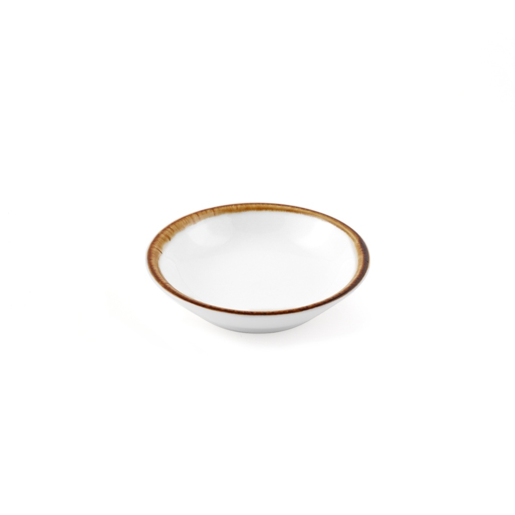 Porceletta Ivory Mocha Porcelain Sauce Dish 9.5 cm / 4 "