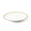 Porceletta Ivory Mocha Porcelain Rimmed Thin Flat Plate 20 cm / 8"