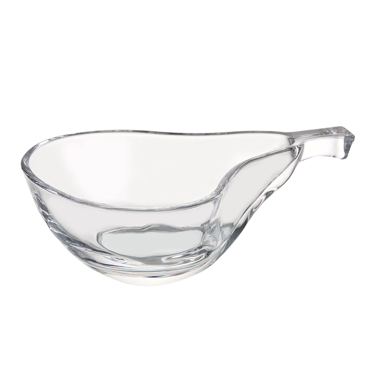 Glass Pear Transparent Bowl 6 Pieces Set 14.7 cm