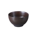 Porceletta Rustic Black Reactive Glaze Porcelain Bowl 4.5"