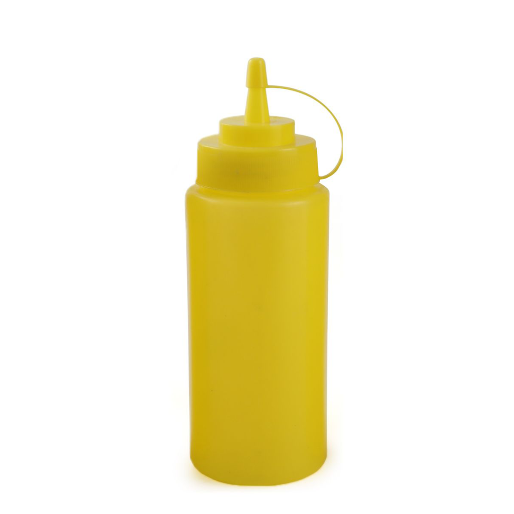 Plastic 450 ml Sqeezer Yellow with Lid