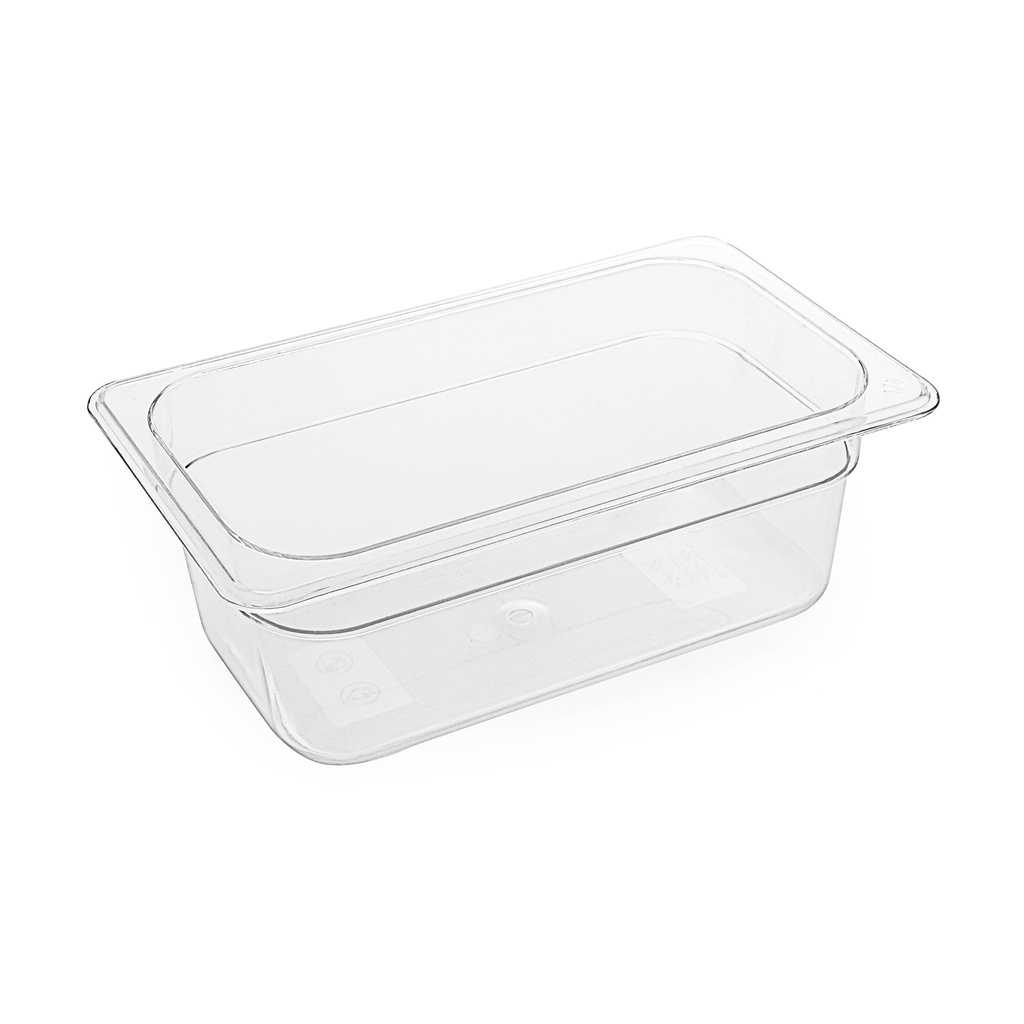 PC Plastic Transparent Quarter Size Food Pan 10 cm