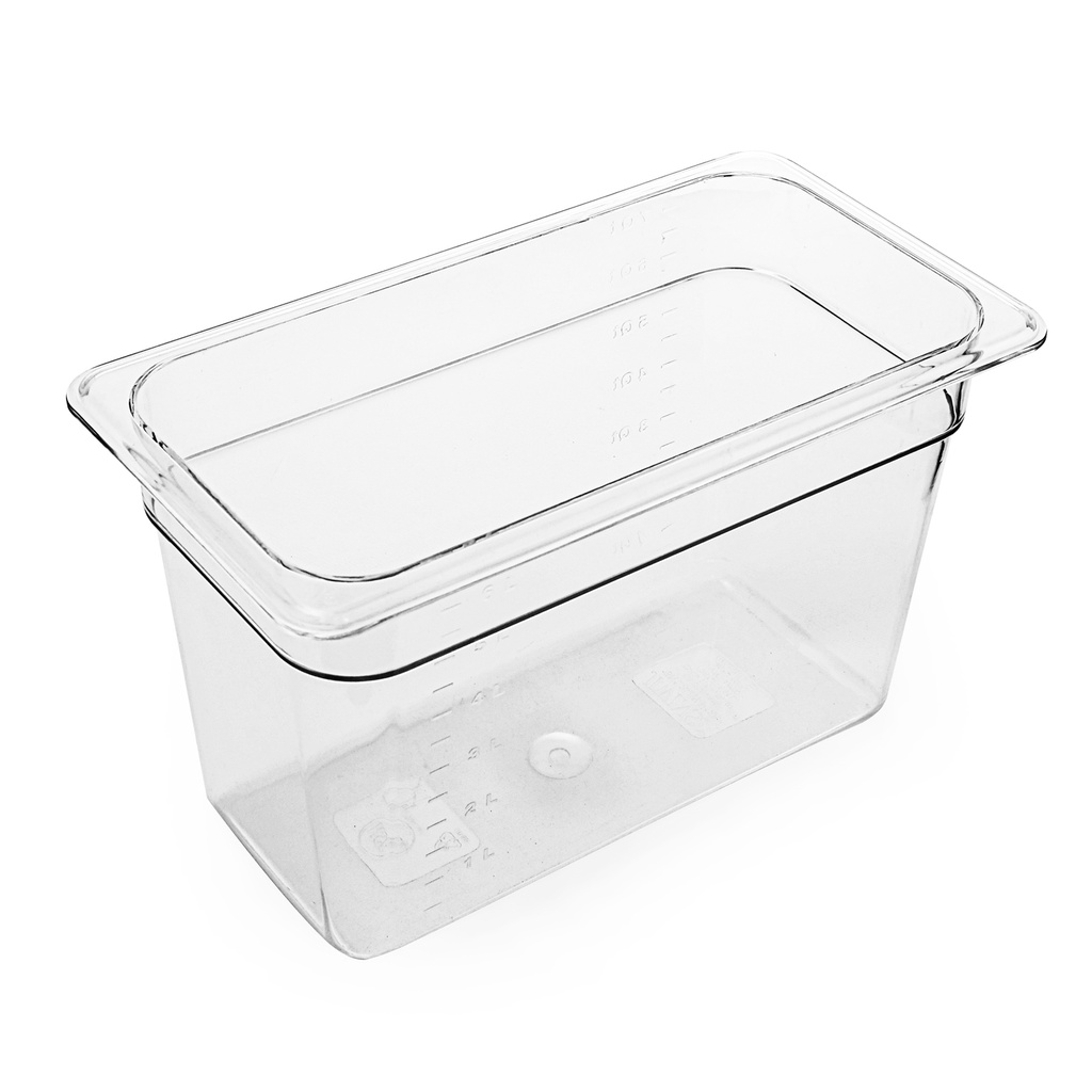 PC Plastic Transparent One Third Size Food Pan 20 cm
