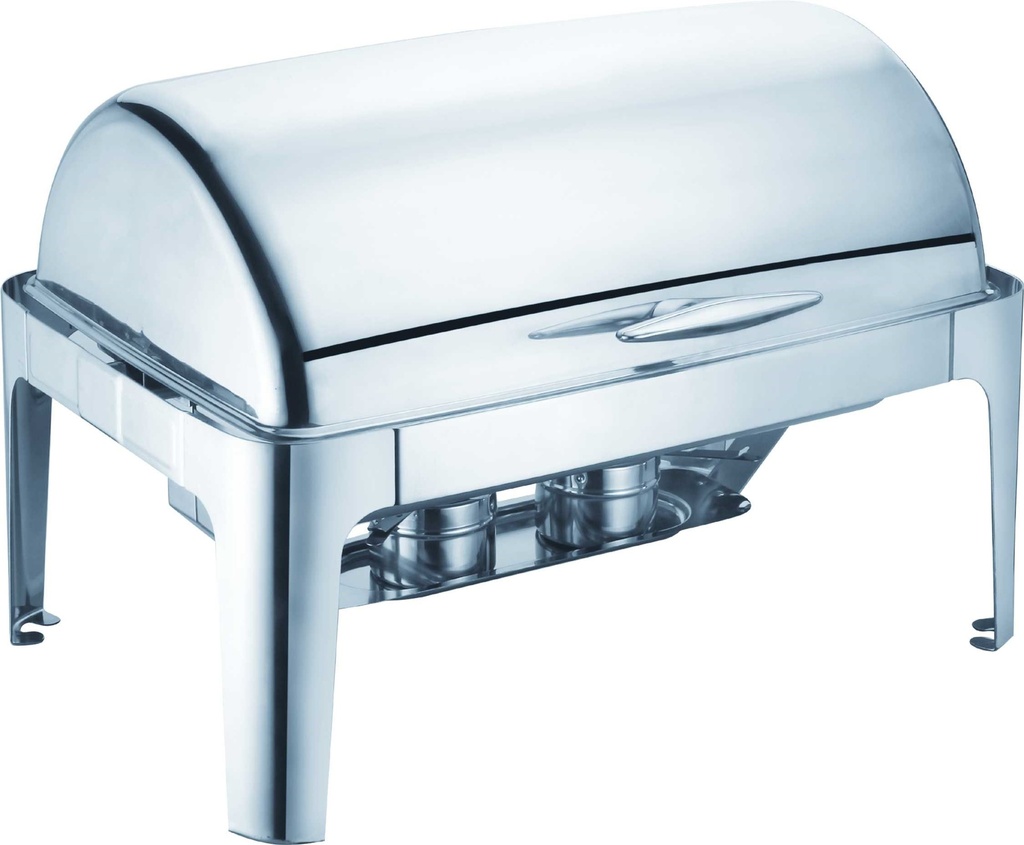 Stainless Steel Rectangular Roll Top Chafing Dish 9 Liter