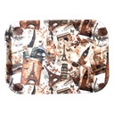 صينية مستطيلة سوداء متوفرة بخمسة أنماط مصممة 35 سم × 25 سم