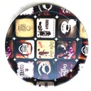 صينية دائرية باللونين الأسود والبني 40 سم × 40 سم