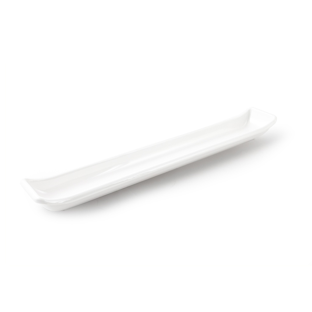 White Melamine Rectangular Flat Plate 36.4 cm