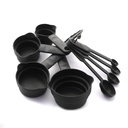 Black Plastic Measuring Cups & Spoon