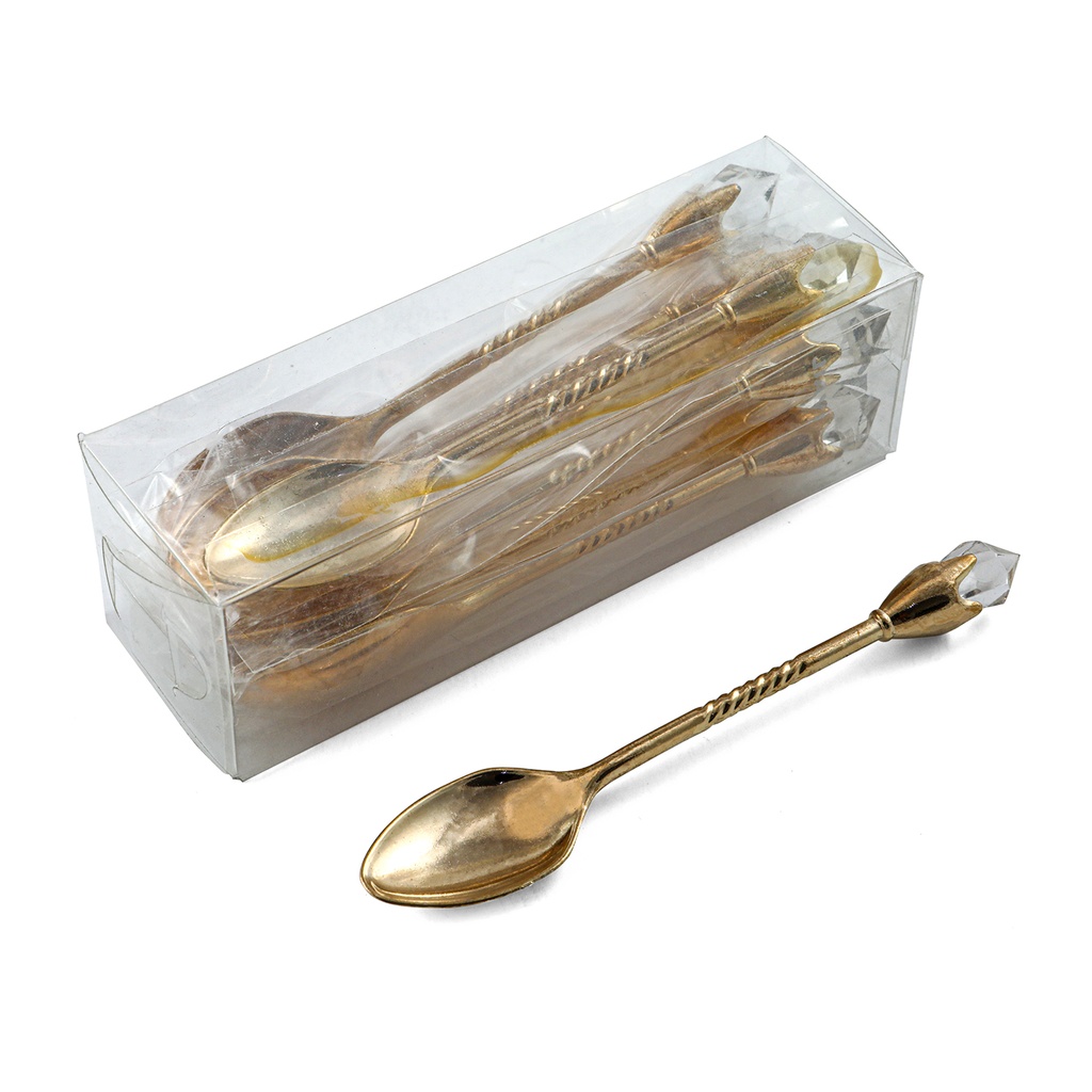 Stainless Steel Gold Tea Spoon 12 Pieces Set