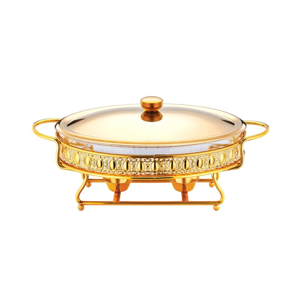 3 Liter Gold Egg-Shaped Stainless Steel Food Warmer