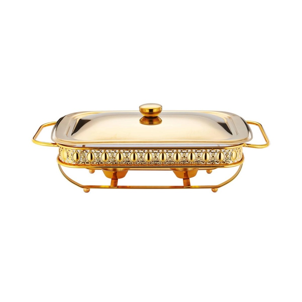 2 Liter Gold Square Stainless Steel Food Warmer