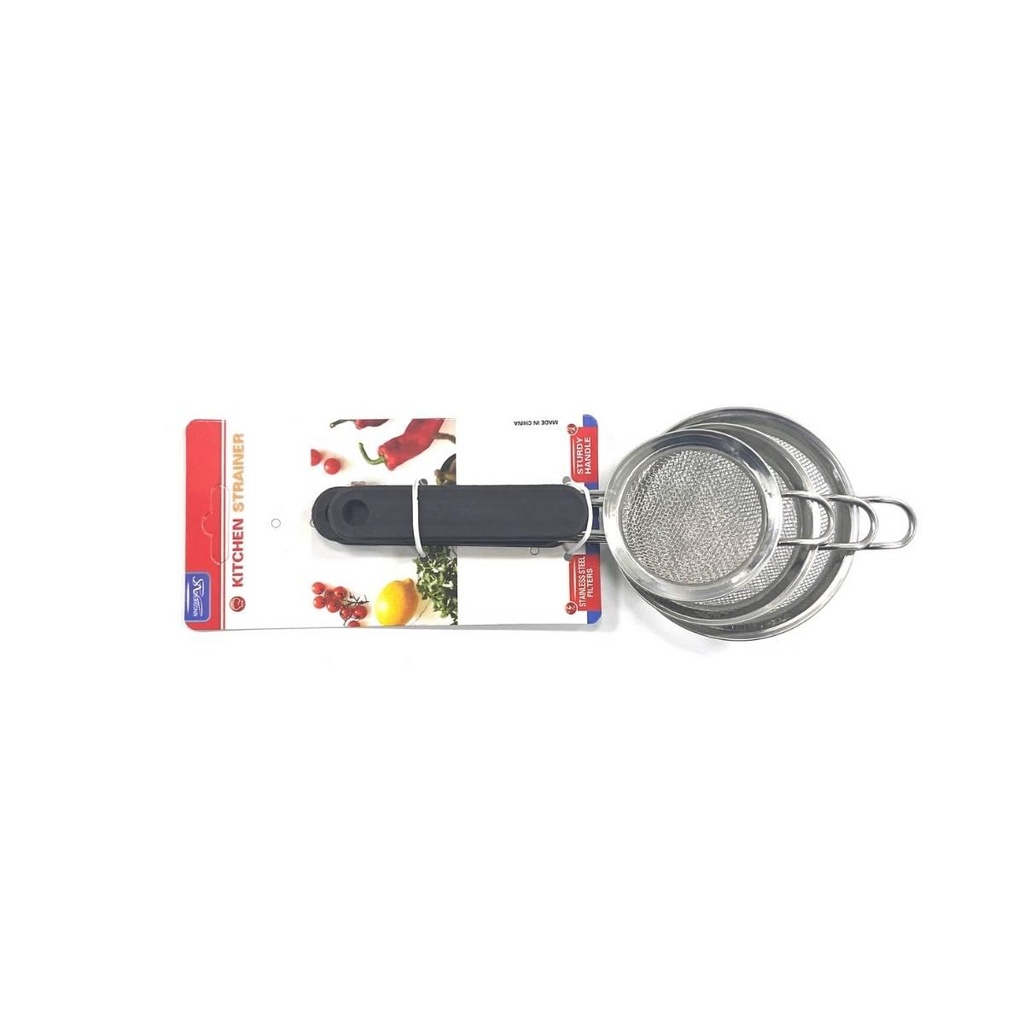3 Pieces Strainers with Handle Set