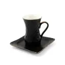 Decopor Porcelain 12 Piece Tea Cup & Saucer Set 100 ml