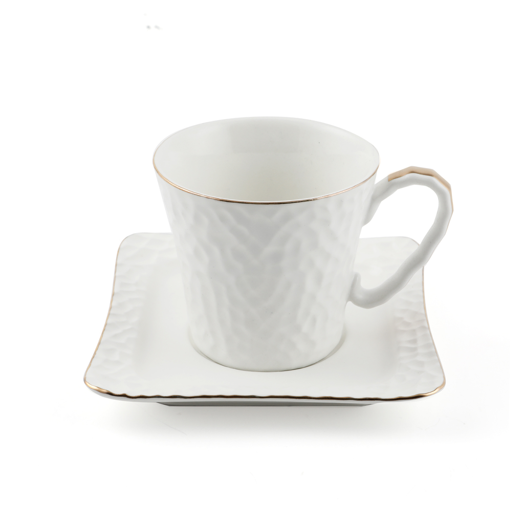 Decopor Porcelain 12 Piece Milk Cup & Saucer Set 150 ml