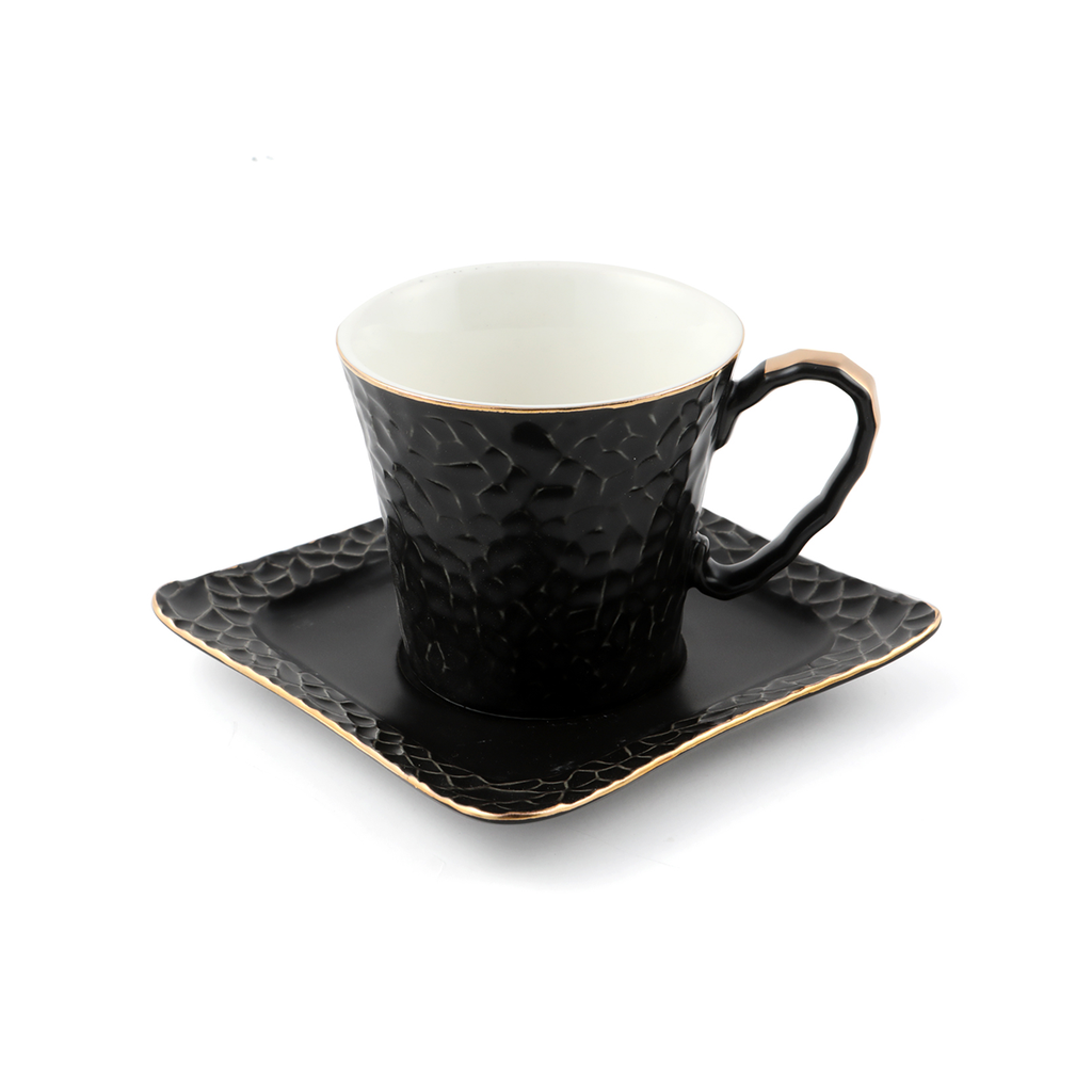 Decopor Porcelain 12 Piece Milk Cup and Saucer Set 150 ml