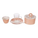 Decopor 26 Pieces Milk Pink Tea & Coffee Set